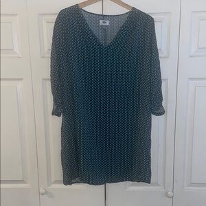 Old Navy Green Patterned Dress